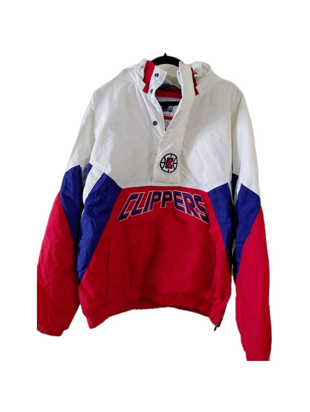 Starter LA Clippers The Line Up Half Zip Hooded Jacket XL NBA